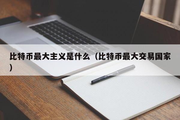 比特币最大主义是什么（比特币最大交易国家）