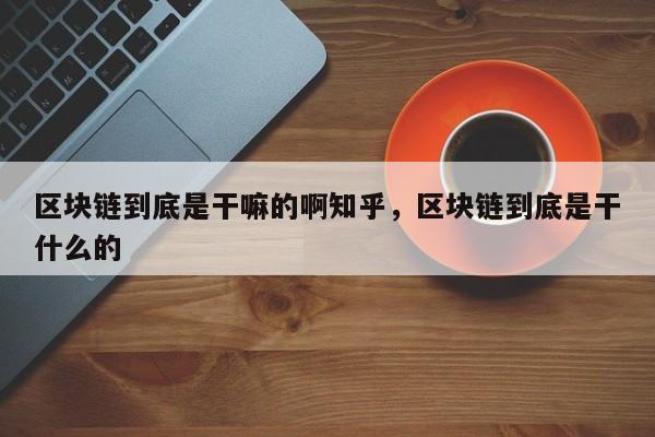 区块链到底是干嘛的啊知乎，区块链到底是干什么的